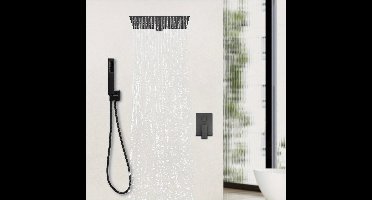 Inbouwdouchearmatuur – Inbouwdoucheset – Douchesysteem – Thermostatische Douche – Wandmontage – Met Handdouche – 360° Verstelbare Houder – Hoogwaardig Messing & Roestvrij Staal