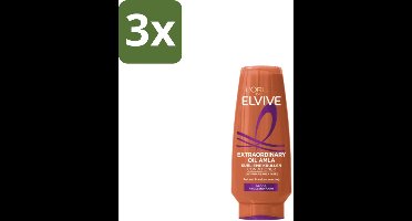 L'Oréal Elvive Extraordinary Oil Krulverzorging Conditioner 200 ml - Bulkverpakking - 3 stuks