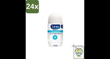 Sanex – Deo Roll-on – Dermo Tolerance – 50 ml - Voordeelverpakking - 24 stuks - Huidverdraagzaamheid - Hypoallergen