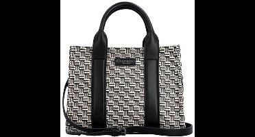 Remonte zwart/wit gevlochten dames tas