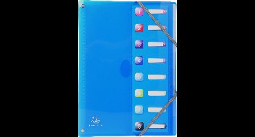 Exacompta 8x Voorordner IDERAMA® PP met uitrekbare rug - 8 indelingen - A4 - Geassorteerd - 58680E