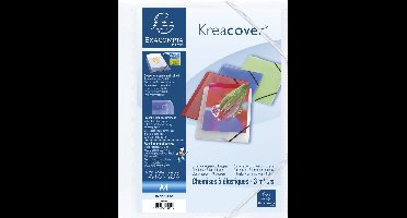 Exacompta 25x Elastomap 3 kleppen polypropyleen Ondoorschijnend Krea Cover - A4 - Wit - 55992E