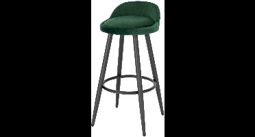 Barkruk Set van 2 - Stoel - Kleine stoel - Keukenstoel - 37,5 cm x 34 cm - Donkergroen