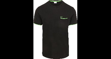 Sun68 Piqué T-Shirt Fluo Stripe Zwart - Maat XL - Heren