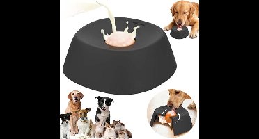 Dog Slow Feeder - Dog Licking Bowl - Dog Licking Toy - Geschikt Voor Grote En Middelgrote Kleine Honden - Geschikt Voor Vloeistofvoeding (Zwart)