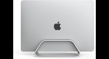 Famanu – Verticale laptopstandaard voor laptops - compatibel met laptops - Laptophouder voor laptops - Bureaustandaard - Aluminium Laptop Verticale Standaard - Zilver