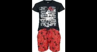 Mickey & Minnie Mouse Minnie Mouse Pyjama meerkleurig M Katoen -
