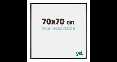 Your Decoration - Fotolijst 70x70 cm - Aluminium - Zwart Hoogglans - Kent