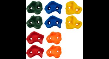 Kruzzel Klimgrepen - 30x stuks - multi color - PP - voor kinderen - klimstenen - inclusief bevestigingsmaterialen