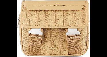 LACOSTE schoudertas The Blend Messenger Bag Mono Viennois Otter Lichtbruin