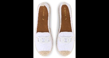Tom Tailor - Platte espadrilles met contrasterende stiksels - Maat 41 - white