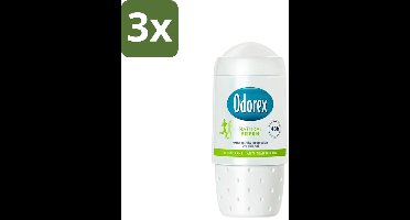 3 x Odorex - Deodorant Roller - Natuurlijk Fris - Fris & Natuurlijk - 50 ml - Natuurlijke Frisheid - Deodorant Roller - Fris En Natuurlijk - Transpiratie Bescherming - Huidvriendelijk