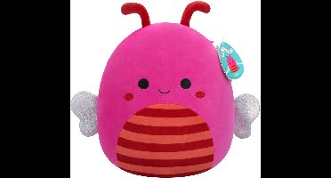 Squishmallows - Medium Plush (Mara - Hot Pink Bee W/Orange and Burgundy Striped Belly) - 30cm Plush