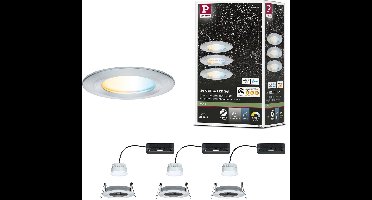 LED-inbouwlamp Nova Coin IP44 rond 78mm Tunable White 3x6W 3x530lm 230V Alu gedraaid Aluminium