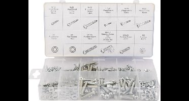 Bouten en moeren assortimentsdoos 347-delig