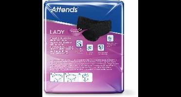 Attends Lady discreet underwear zwart 3L 10 Stuks
