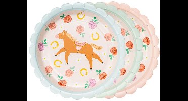 Papieren Bordjes Paard - 6 stuks - 18 centimeter - horse - paardrijden - paarden