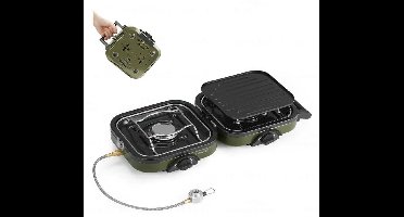 Gasstel – Camping Kooktoestel – Gasfornuis – Gasbrander – Buitenfornuis – Draagbaar Inklapbaar Design – Krachtige 2300W Branders