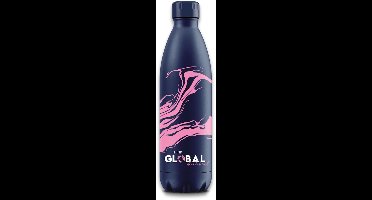 BWT Climate Bottle Think Global Drink Local - Blue | Waterfles | Dubbelwandig roestvrij staal – houdt dranken tot 6 uur warm of koud | Lekvrije roestvrijstalen schroefdop | Onbreekbaar en smaakneutraal | BPA-vrij