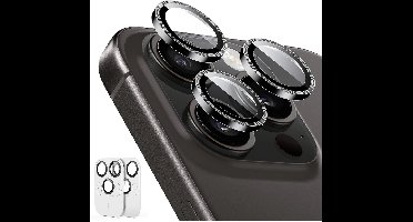 ESR Armorite Camera Lens Protector Geschikt voor Apple iPhone 17 Pro (Max) / 16 Pro (Max) - 9H Tempered Glass - Case Friendly - Zwart 2-Pack