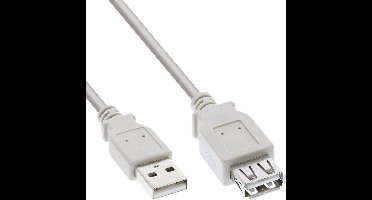 USB naar USB verlengkabel - USB2.0 - tot 2A / beige - 1,8 meter