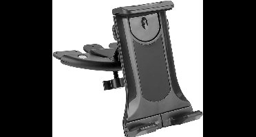 Universele houder voor mobiele apparaten met cd-sleuf in de auto - Zwart - Handig en stevig - Geschikt voor smartphones en tablets.