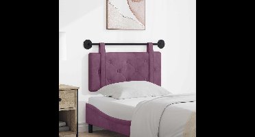 vidaXL - Hangend - hoofdbord - Paars - Fluweel