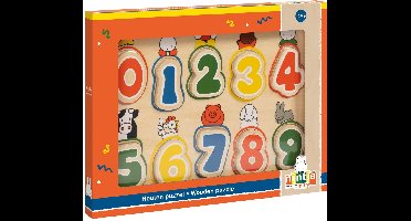 Nijntje houten cijferpuzzel, puzzel met cijfers- educatief speelgoed junior - peuter, kleuter - vanaf 1 jaar - Bambolino Toys cadeau tip