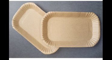 kartonnen schaal 23x15x2cm P181 bruin vetwerend 100 stuks