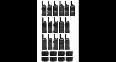Set van 16 Cobra PX650 UHF PMR446 vergunningsvrije slimline portofoons IP54