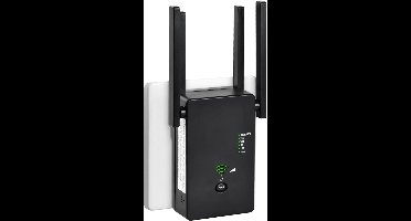MIRA® Wifi Versterker Stopcontact - Wifi Versterker - 300 Mbit/s - Zwart - ‎15cm x 12cm x 8cm; ; 230 g