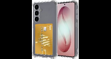 Hoesje - Geschikt voor Samsung Galaxy S26 Plus - Met Pashouder en Kaarthouder - Telefoon Hoes Shockproof - Siliconen Case - Back Cover - Shock Proof - Pasjes Houder - Transparant