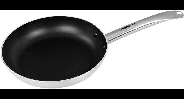 Mega-M Professionele Koekenpan met Antiaanbaklaag - Ø 24 cm - Aluminium - Geschikt voor Inductie, Gas en Keramisch - RVS Handgreep - Lichtgewicht & Duurzaam