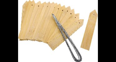 Nature Plantetiketten/plantenlabels - 15x - naturel - bamboe - 10 cm - steeketiketten