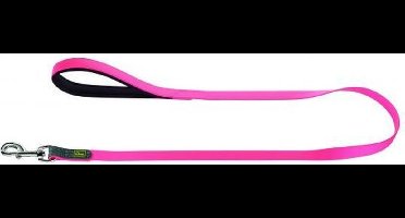 Hunter hondenriem convenience neon roze 120 cmx15 mm