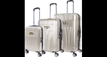 National Geographic Harde Kofferset 3-Delig / Reiskofferset / Trolleyset - Transit - Champagne Goud - Champagne Goud / Set