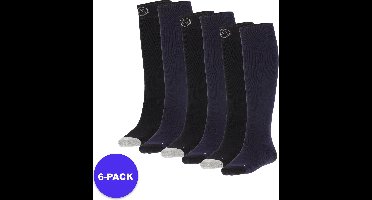 Apollo (Sports) - Skisokken kind - Plain - Unisex - Blauw - 27/30 - 6-Pack - Voordeelpakket
