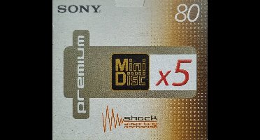 5-pack Sony Minidisc Premium 80 minuten MD MDW80PR