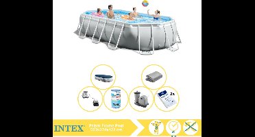 Intex Prism Frame Zwembad - Opzetzwembad - 503x274x122 cm - Inclusief Filter, Zoutsysteem en Zout