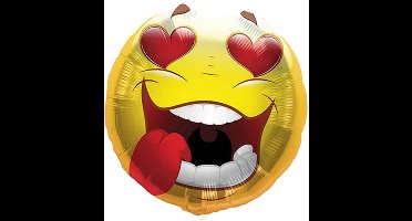 Folat - Folieballon Crazy Love Emoji 46 cm