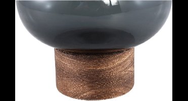 PTMD Fleure Vaas - 19x19x18 cm - Glas - Grijs