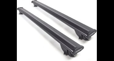 Dakdragers geschikt voor de Audi A4 Avant B9 vanaf 2019 gesloten dakrailing - Aluminium - Hoog laadvermogen 100kg - Wingbar - Zwart - Merk Farad