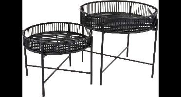 Bijzettafel Aiko Zwart - Set van twee