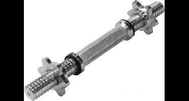 Gorilla Sports Dumbellstang - Halterstang - 35 cm - 30 mm - Incl. Schroefsluiting