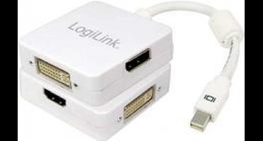 Logilink Mini DisplayPort to HDMI DVI DisplayPort with 3 in 1 Adaptor