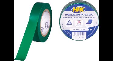 PVC isolatietape - groen 15mm x 10m