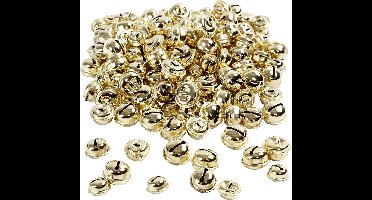 Bellen - Assortiment, d: 13+15+17 mm, goud, 220 assorti
