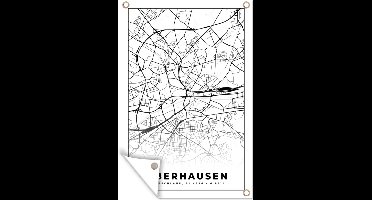 Tuindecoratie Kaart - Oberhausen - Stadskaart - Plattegrond - 40x60 cm - Tuinposter - Tuindoek