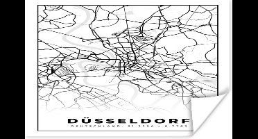 Poster Düsseldorf - Kaart - Stadskaart - Plattegrond - 30x20 cm