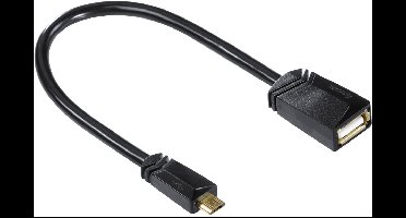Hama 00125219 USB-kabel USB 2.0 0,15 m Micro-USB B USB A Zwart